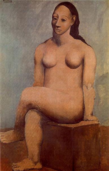 Pablo Picasso Oil Paintings Seated Nude With Her Legs Crossed